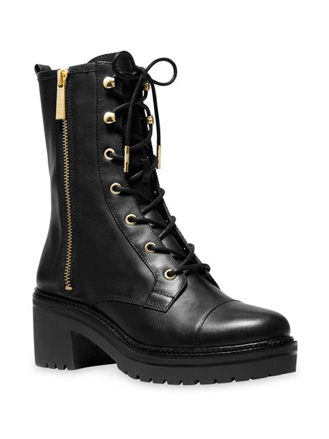 michael michael kors anaka leather combat boots|Michael Kors cowboy boots.